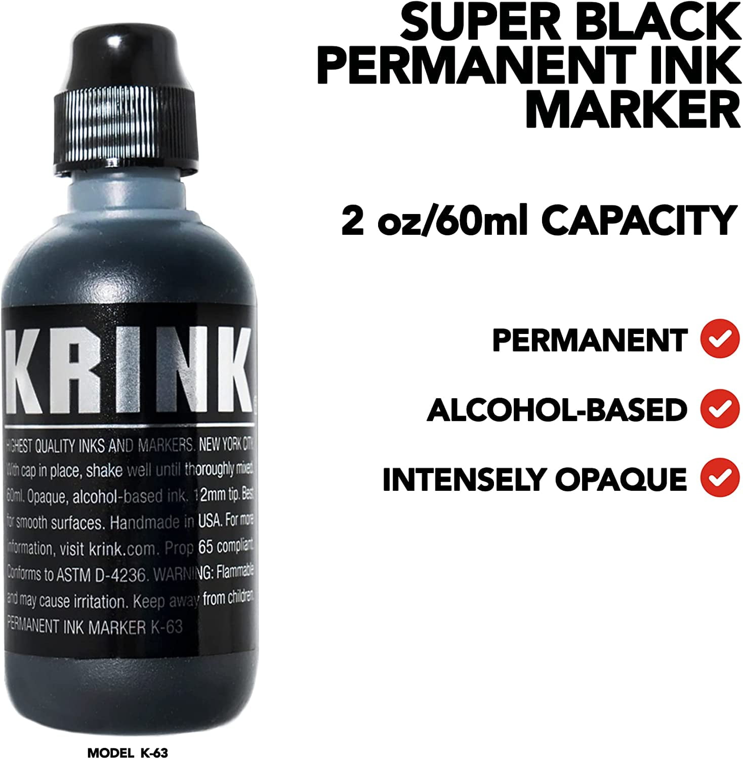 Krink K 63 Perm. Ink Marker Super Black