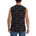 thumbnail image 4 of Balery Cool Skull Love Camisetas sin mangas para hombre, absorbe la humedad y protege contra el mal olor.-Large, 4 of 7