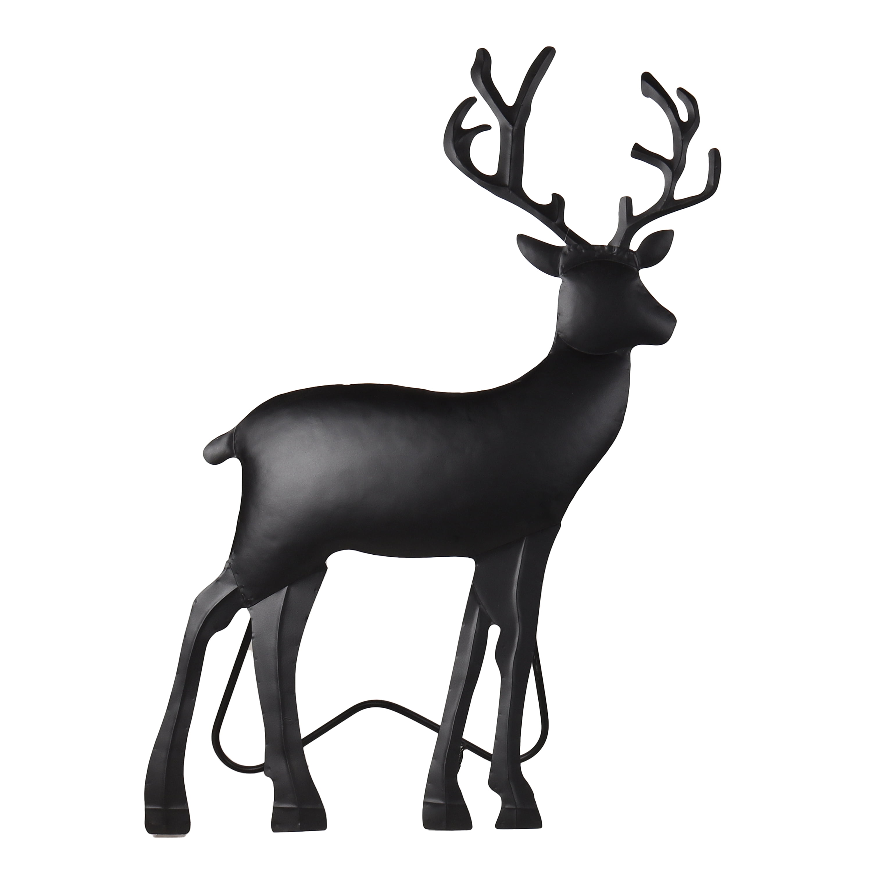 Holiday Time Black Metal Deer Silhouette, Christmas Decorative, 35 inch