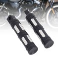 thumbnail image 3 of Trayknick 2Pcs Repose-Pied en Bambou Forme Antirouille Noir Modifié Pièces Pédale de Repose-Pied Compatible avec Davidson, 3 of 13