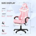 thumbnail image 5 of SOONTRANS Pink Gaming Chair with Footrest, Ergonomic Gamer Chair for Adults, Reclining Office Chair, High Back Compute Chair with Massage, Racing Game Chairs, 5 of 8