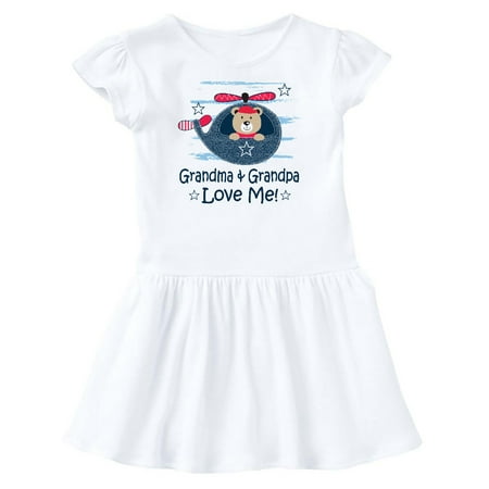 

Inktastic Grandma and Grandpa Love Me Boys Gift Toddler Girl Dress