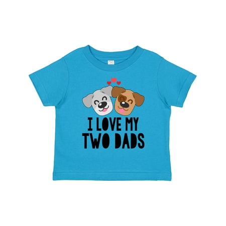 

Inktastic I Love My 2 Dads Gift Toddler Boy or Toddler Girl T-Shirt