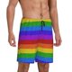 thumbnail image 2 of Balery Colorful Glitter Rainbow Pantalones cortos de pijama de punto de algodón para hombre con cinturilla y bolsillos-X-Large, 2 of 6