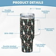 thumbnail image 5 of Sikiie Christmas cute deer old man Insulated Stainless Water Bottle Lid Travel Mug Cup Insulated Tumblers Cup 40oz Ice Bully With Handle, 5 of 8