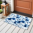 thumbnail image 4 of 2x3 Ft Entryway Area Rug, Blue Flowers Kitchen Rug Runner Washable Floor Mat, Spring Botanical Blossom Motif Non Slip Indoor Door Mat Throw Carpet for Bathroom Living Room Bedroom, 4 of 8