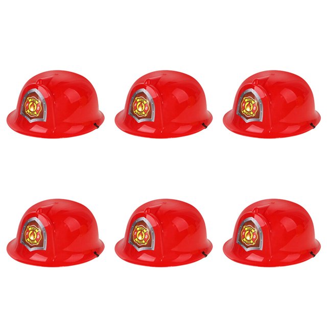 cascos de seguridad de plástico para juegos de rol, sombreros de bombero rojos, diseño de bombero, divertidos gadgets, juguete educativo para niños, cosplay.