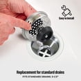 thumbnail image 5 of Stainless Steel Sink Strainer Basket for Standard 3-1/2" Drains - Universal Style Rubber Stopper Pack of 2, 5 of 7