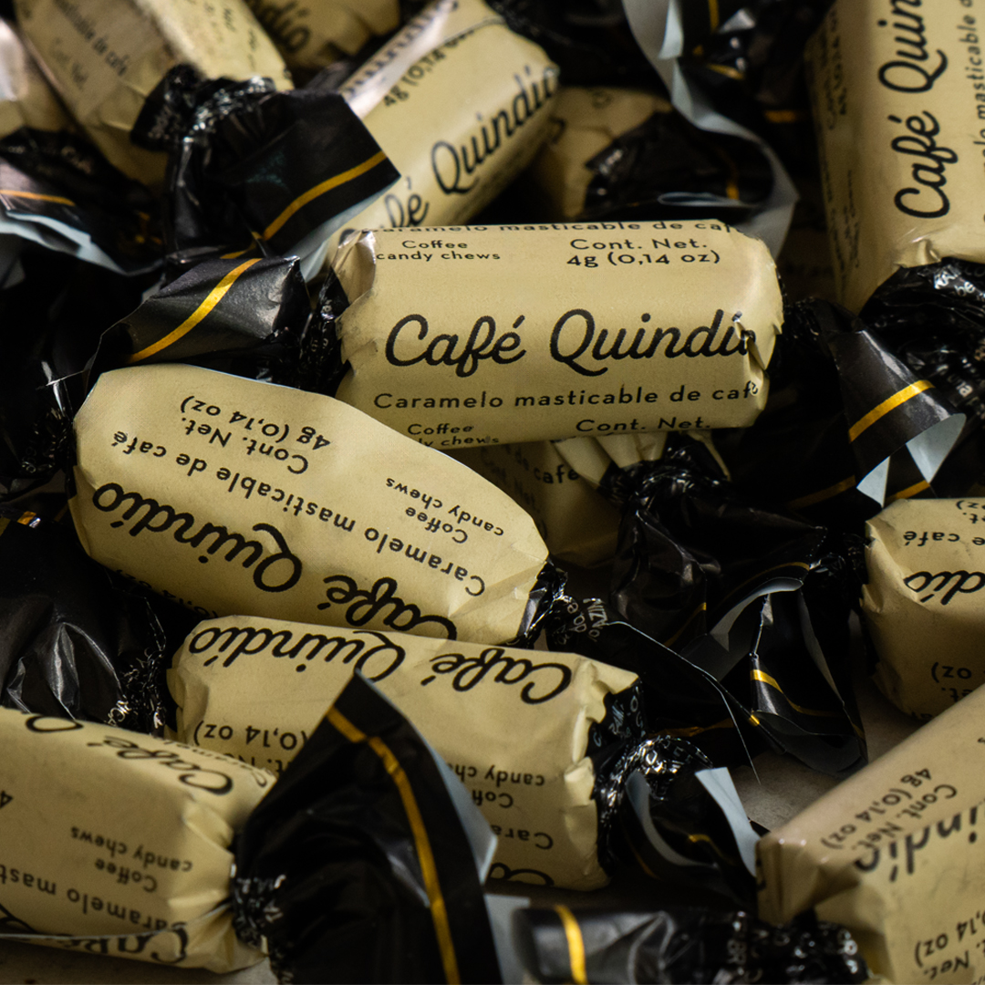 Cafe Quindio Chewy Coffee Caramels 8.5 oz Bag (240g) - Approximately 60 Candies