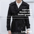 thumbnail image 5 of ¿Hombre Pantete? Gabardina Con Doble Botonadura, Cazadora Informal De Gran Tamaño, Chaqueta Larga Con Solapa, Abrigo, 5 of 5