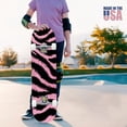 thumbnail image 4 of 31"x8" Pink Black Zebra Complete Skateboards for Beginners, Double Kick 7 Ply Maple Deck Skateboard with Wheels, Gifts for Kids Teens, 4 of 8