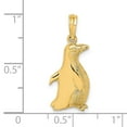 thumbnail image 3 of FB Jewels 14K Yellow Gold Penguin High Polish and Engraved 2D Pendant, 3 of 4