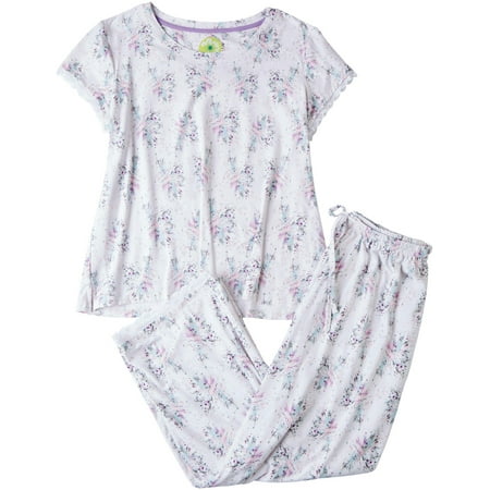 

White Orchid Womens Abstract Print Pajama Pants Set Large Multi