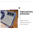 thumbnail image 2 of Compatible with Samsung Galaxy S21 FE Case with Kickstand Magnetic Galaxy S21 FE Glitter Case Cute Camera Protection Luxury Plating Shockproof Phone Case for Samsung Galaxy S21 FE Sliver DS, 2 of 8