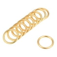 thumbnail image 1 of Uxcell 0.79'' Hebilla de anillo O O-rings para accesorios de bolsa de hardware, cinturón, manualidades DIY, aleación de zinc, tono dorado, 10 piezas, 1 of 3