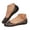 Black, variant on Pandaie Women's Jelly Shoes Glitter Slip on Hollow Out Loafers Comfortable Clear Soft Summer Beach Ballet Flats Dress Casual Flat Sandals (Black,6)