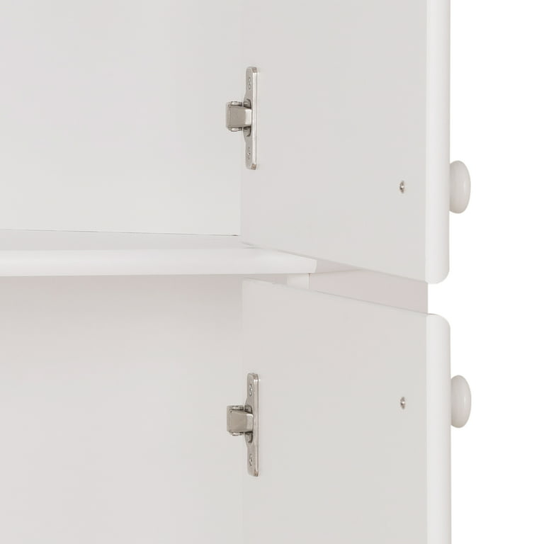 Prepac Elite Tall 1-Door Corner Storage Cabinet, White