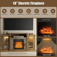thumbnail image 6 of LIGHTINN Fireplace TV Stand with LED Lights for TVs up to 70'', Entertainment Center with 18'' Electric Fireplace for Living Room Bedroom Home Decor, 6 of 9