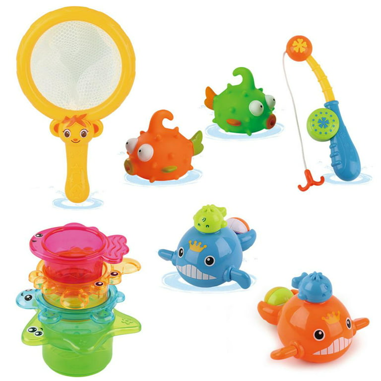 TureClos Kids Fishing Game Bath Toys for Kids Educational Toys Baby Bath  Toy Bathtub Fishing Game Water Toys 