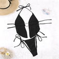 thumbnail image 5 of Xijirk Tankini Swimsuits for Women,Tie Side Two Piece Swimsuits High Waisted Bikini with Tankini Top and Adjustable Bottoms Swimwear Outfit for Beach Summer,Womens Swimsuits,Black,S, 5 of 6