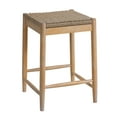 thumbnail image 3 of Christopher Knight Home 25.8" Boho Bar Stools, Backless Chairs with Wicker Seat, Wood Frame, Natural, Set of 2, 3 of 11