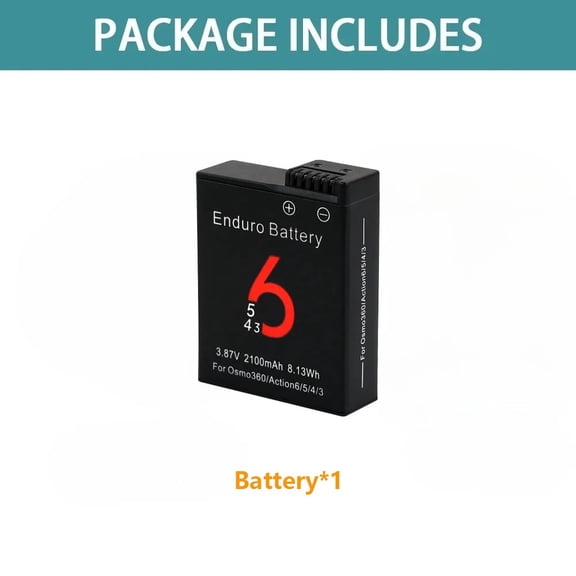 2100mAh Replacement Battery and 3-Slot LED Charger for DJI Osmo Action 5 Pro, Action 4, and Action 3  High-Capacity Li-ion Flight Battery Accessories