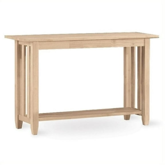 Pemberly Row Mission Unfinished Wood Sofa Table