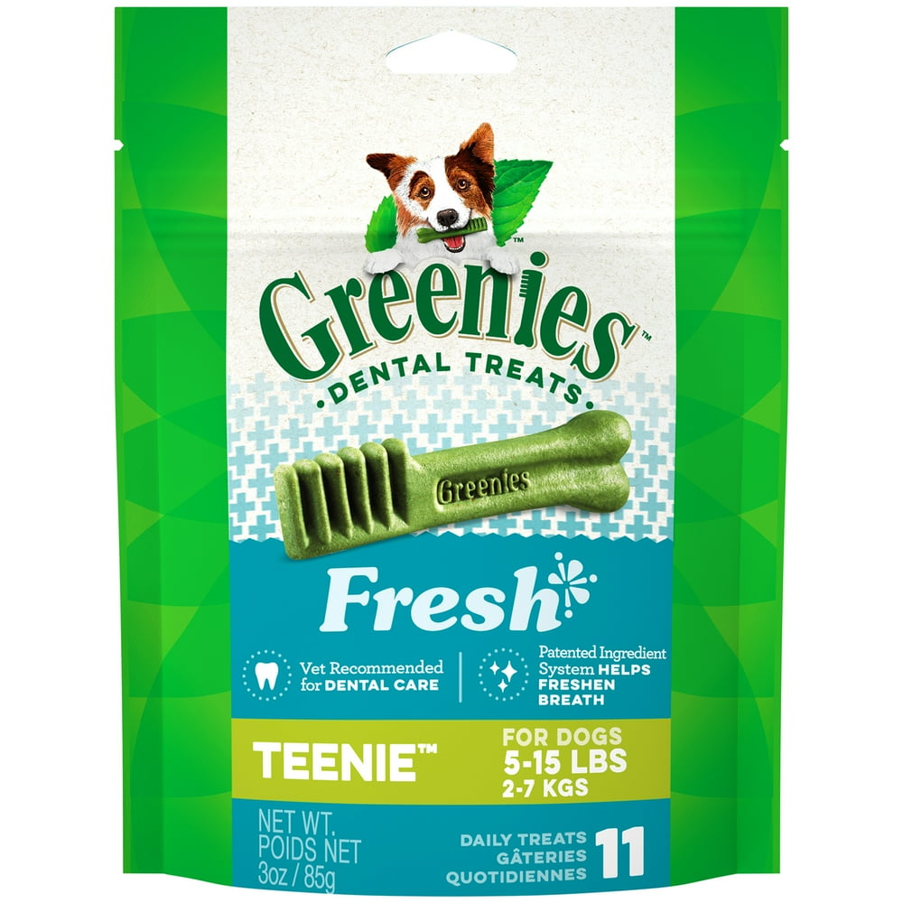GREENIES Fresh TEENIE Dental Dog Treats, 3 oz. Pack (11 Treats