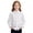 X2White, variant on lnmuld Girls Solid Color Peter Pan Collar Long-Sleeve School Blouse Color:White,Size:17-18 Years