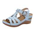 thumbnail image 1 of DAFEI Sandales Femmes Habillées à Plateforme Compensée Sandales Légères d'Été à Bride Sandales Décontractées de Vacances Augmenter la Hauteur Chaussures Rétro de Villégiature, 1 of 7