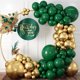 thumbnail image 1 of Kit con forma de arco con forma de guirnalda con globos, color verde oscuro y dorado, 131 unidades, 1 of 2