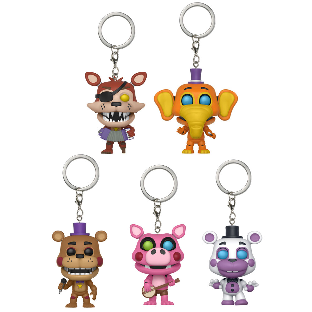 Funko Pocket POP! Keychain: Five Nights At Freddy's Pizza Sim – Rockstar Foxy, Portachiavi In Vinile Da Collezione, Altezza 4 Cm