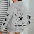 thumbnail image 2 of Cnbwig Women's Sweatshirts Trendy Hoodie Oversized Hooded Dog Paw Printed Sweatshirt Long Sleeve Pullover Soft Loungewear Streetwear Top Shirts Tops Casual Blouses A-Grey 3XL, 2 of 6