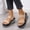 Khaki, variant on Women's Plus Size Elastic Fabric Beach Sandals, Soft Flexible Sole Design, Non Slip Comfortable Summer Outdoor Casual Shoes Black 37