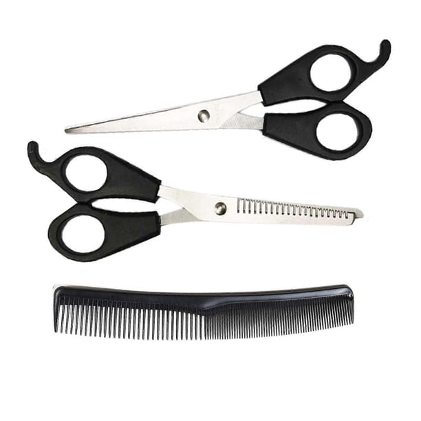 Kit de tijeras de corte de cabello de 15 cm con peine, tijeras de barbero profesionales, set para entresacar y texturizar.