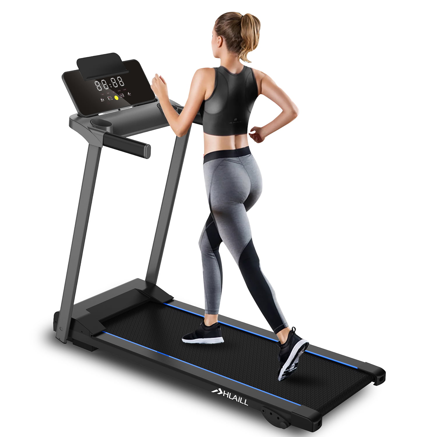 FLEXPOINT Electric Folding Treadmills for Home with Incline 2.5 HP Workout Equipment Walking Jogging Running Machine for Cardio Training with Audio Speaker 250Lbs Weight Capacity 