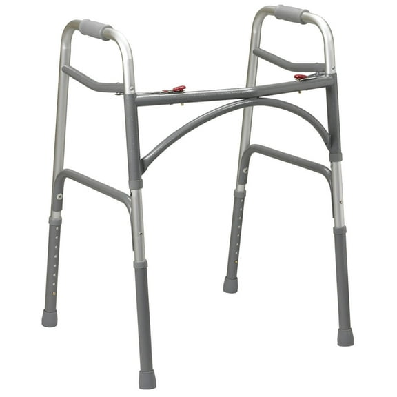 bariatric folding 2-button walker, oversize, 1 each