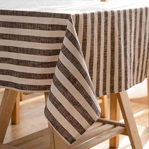 Aquazolax Tabletop Decoration 6 Ft Long Fabric Tablecloth For Rectangle Oval Table Machine Washable 54x72 Inch Brown Com Aquazolax Tabletop Decoration 6 Ft Long, Can I Put A Rectangle Tablecloth On An Oval Table