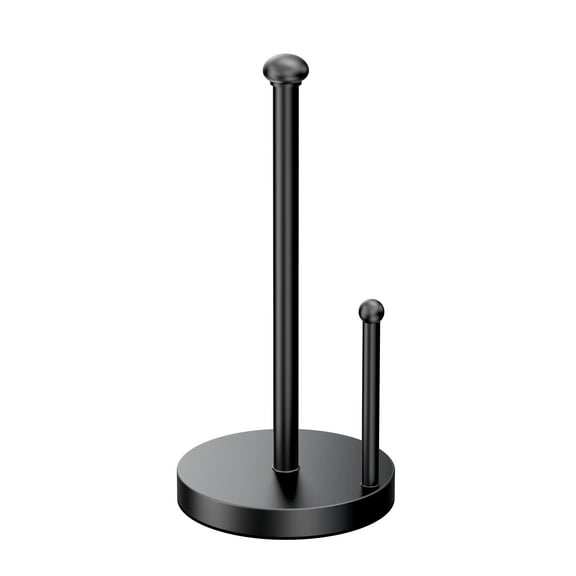 Gatco 13.5" Kitchen Countertop Weighted Base Paper Towel Holder Stand, Matte Black