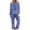 Z11-Blue, variant on Leesechin Women's Sleepwear Set Loungewear Loose Long Sleeves Shirt + Long Pants Pajamas Two-piece Suit