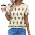 thumbnail image 4 of Nuoqisi T-Shirts Décontractés à la Mode pour Femmes Printemps Été Tendance 2026 Froncés à Manches Courtes T-Shirts Chemises Col Rond T-Shirts Mode, 4 of 6