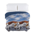 thumbnail image 1 of Cobertor con Borrega Matrimonial Extra suave Melocotton Hogar Mod CABALLOS, 1 of 1
