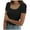 Black, variant on uvwlwu Women's Square Neck Ribbed Short Sleeve T-Shirt Slim Fitted Casual Summer Tee Top,XXL