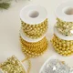 thumbnail image 5 of 5 m/rollo 10 m/rollo 3-8 mm perlas guirnalda hebras de perlas cadena de pescado cinta para árbol de Navidad corona regalo decoración, 5 of 5