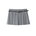 thumbnail image 4 of HH TRAF Falda pantalón mini plisada con cinturón de verano para mujer, con decoración, cintura alta y cremallera lateral, estilo callejero, 4 colores, 4 of 4