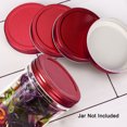 thumbnail image 2 of 20 Pack Metal Mason Jar Lids Wide Mouth Mason Canning Jars Top Food Storage Caps Red, 2 of 7
