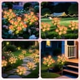 thumbnail image 3 of Fohil Solar Garden Flower LED Lights, 7-Head Rose Bud Solar Lights Outdoor Waterproof,2Pack, 3 of 7