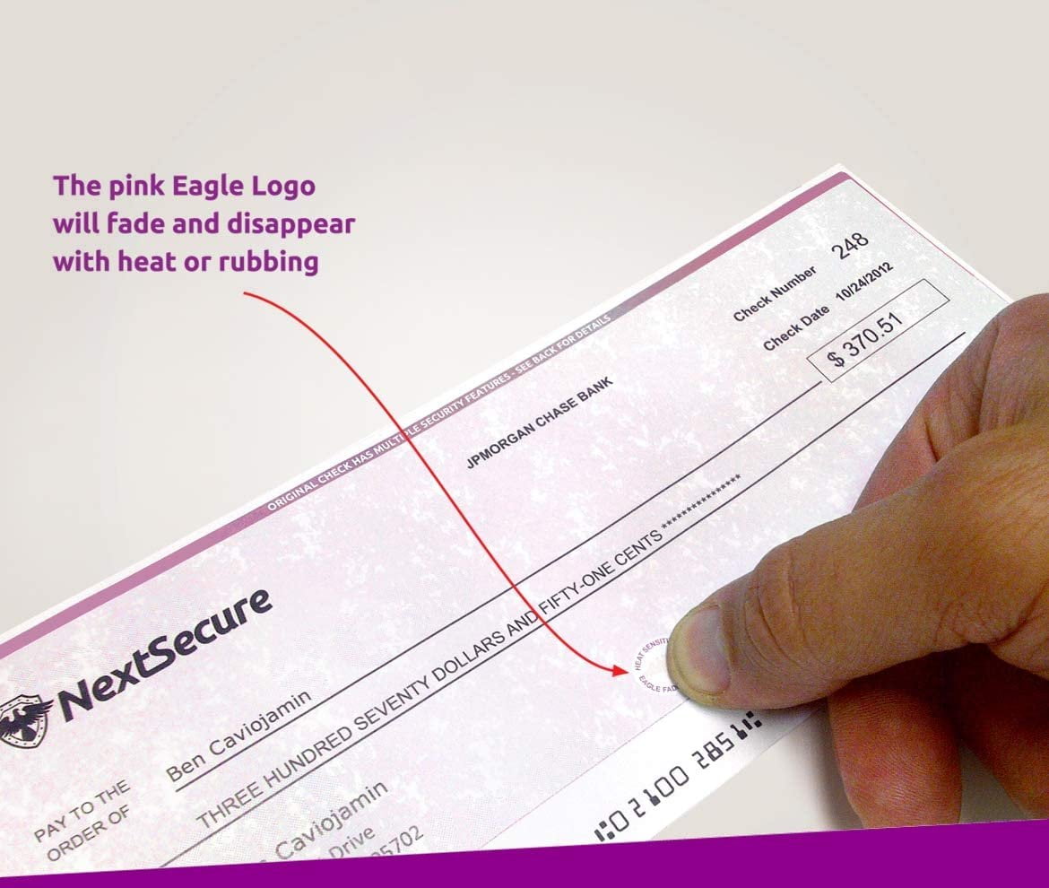 NextSecure Blank Laser/Ink-Jet Checks, 500 Sheets Per Pack Burgundy Top
