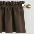 thumbnail image 3 of Sun Zero Kylee Rod Pocket Room Darkening Window Valance, 54"X18", Chocolate Brown, 3 of 6