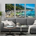 thumbnail image 3 of IDEA4WALL 3 Piece Framed Canvas Wall Art for Living Room, Bedroom Lake Tahoe Canvas Prints for Modern Home Decoration Ready to Hang, 3 of 4